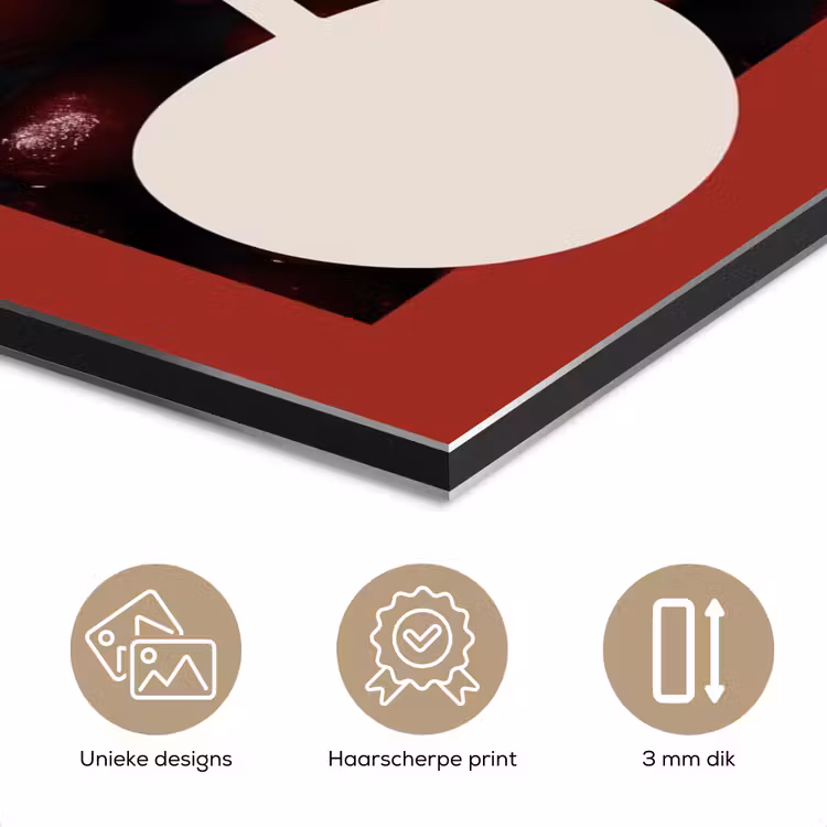 Aluminium schilderij - Kersen - Illustratie - Rood — 7