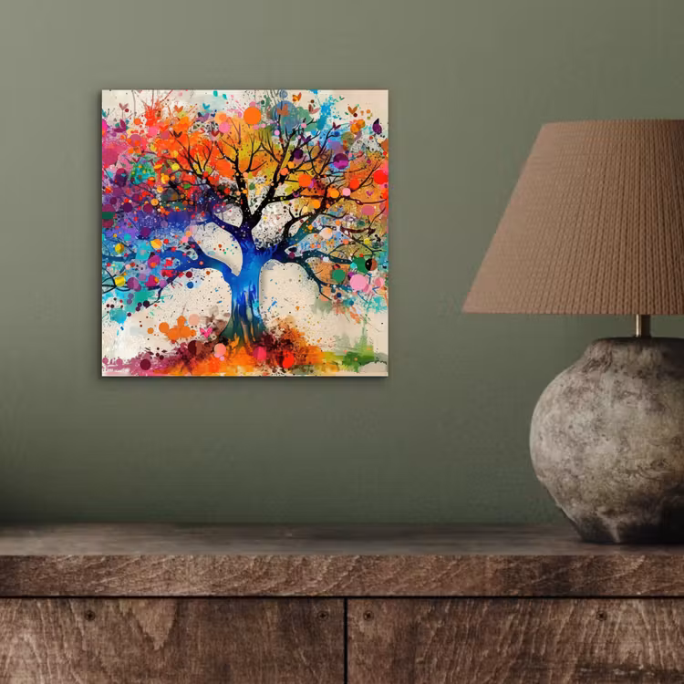 Aluminium schilderij - Levensboom - Natuur - Kleurrijk - Boom — 3