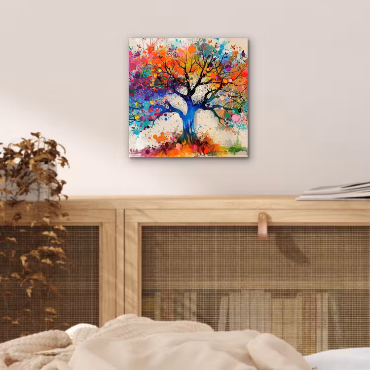 Aluminium schilderij - Levensboom - Natuur - Kleurrijk - Boom — 4