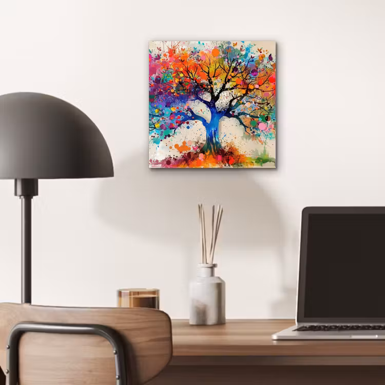 Aluminium schilderij - Levensboom - Natuur - Kleurrijk - Boom — 6
