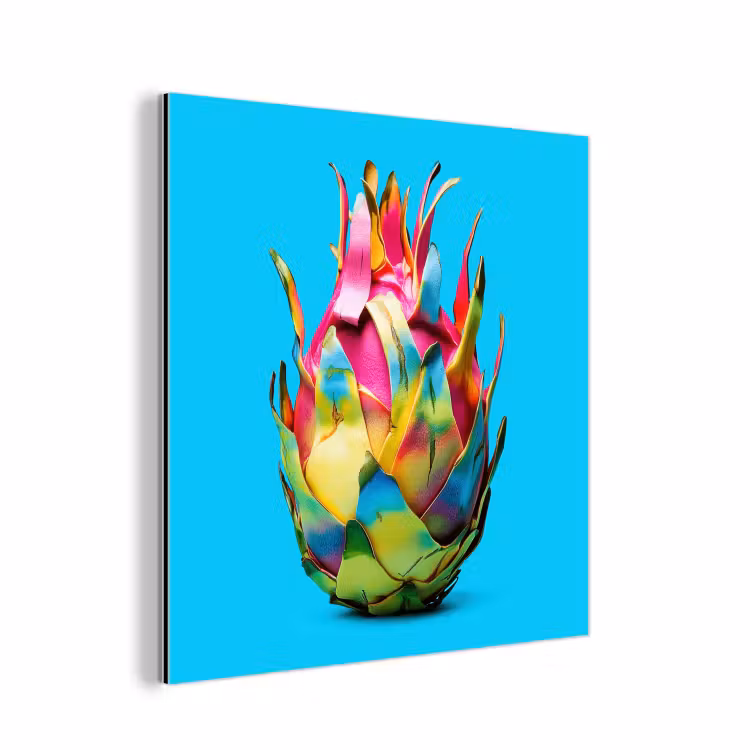 Aluminium schilderij - Drakenfruit - Blauw - Levendig — 1