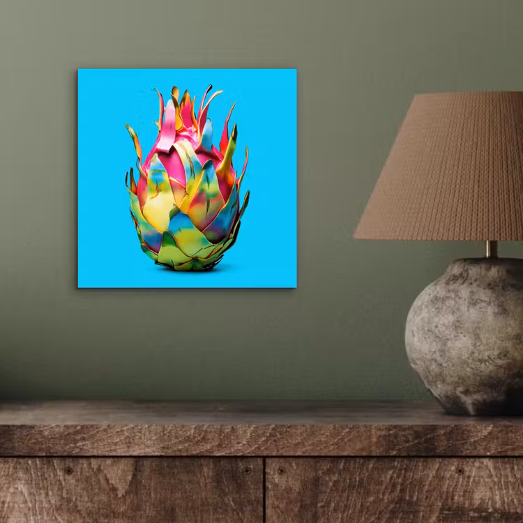 Aluminium schilderij - Drakenfruit - Blauw - Levendig — 3