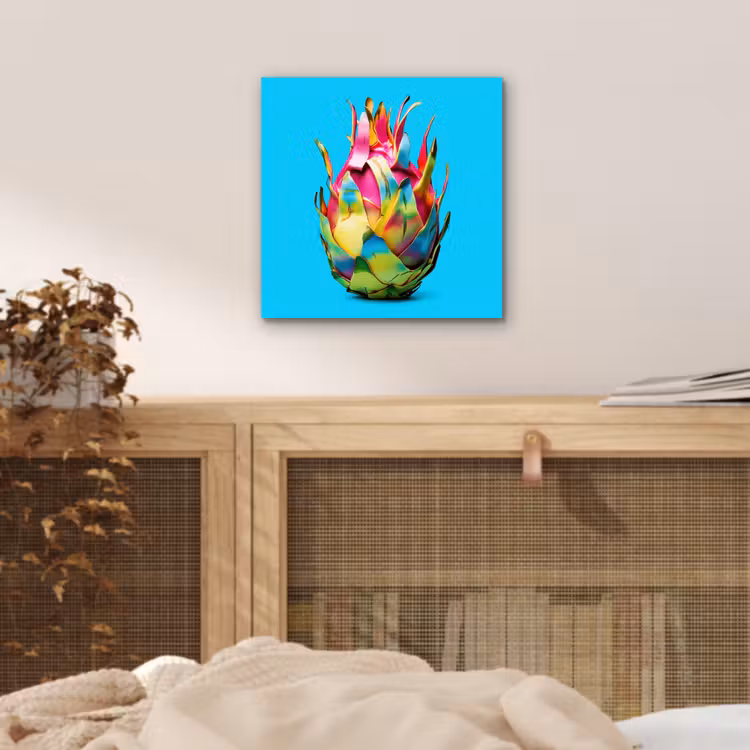 Aluminium schilderij - Drakenfruit - Blauw - Levendig — 4