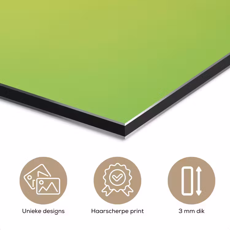 Aluminium schilderij - Hoorntje - Schepijs - Groen — 7