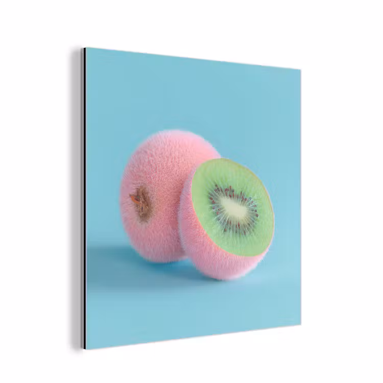 Aluminium schilderij - Kiwi - Blauw - Surrealistisch — 1