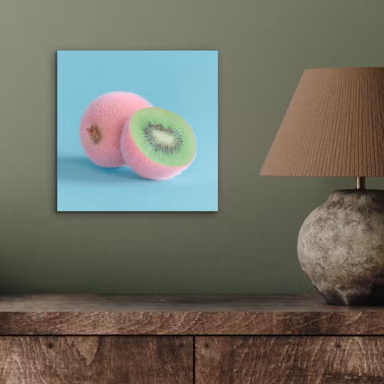Aluminium schilderij - Kiwi - Blauw - Surrealistisch — 3