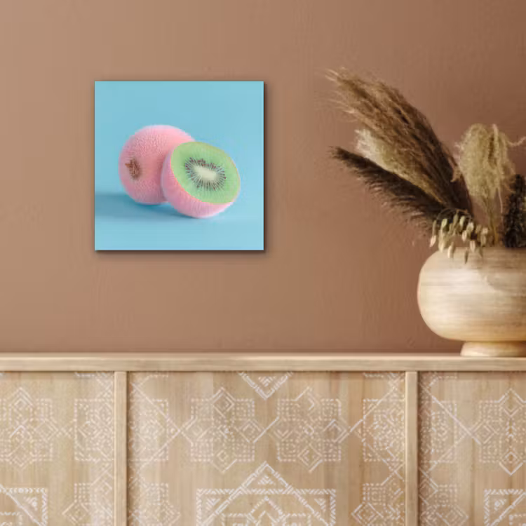 Aluminium schilderij - Kiwi - Blauw - Surrealistisch — 5