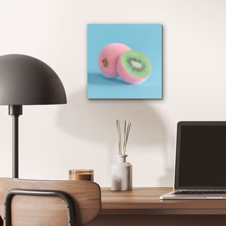 Aluminium schilderij - Kiwi - Blauw - Surrealistisch — 6