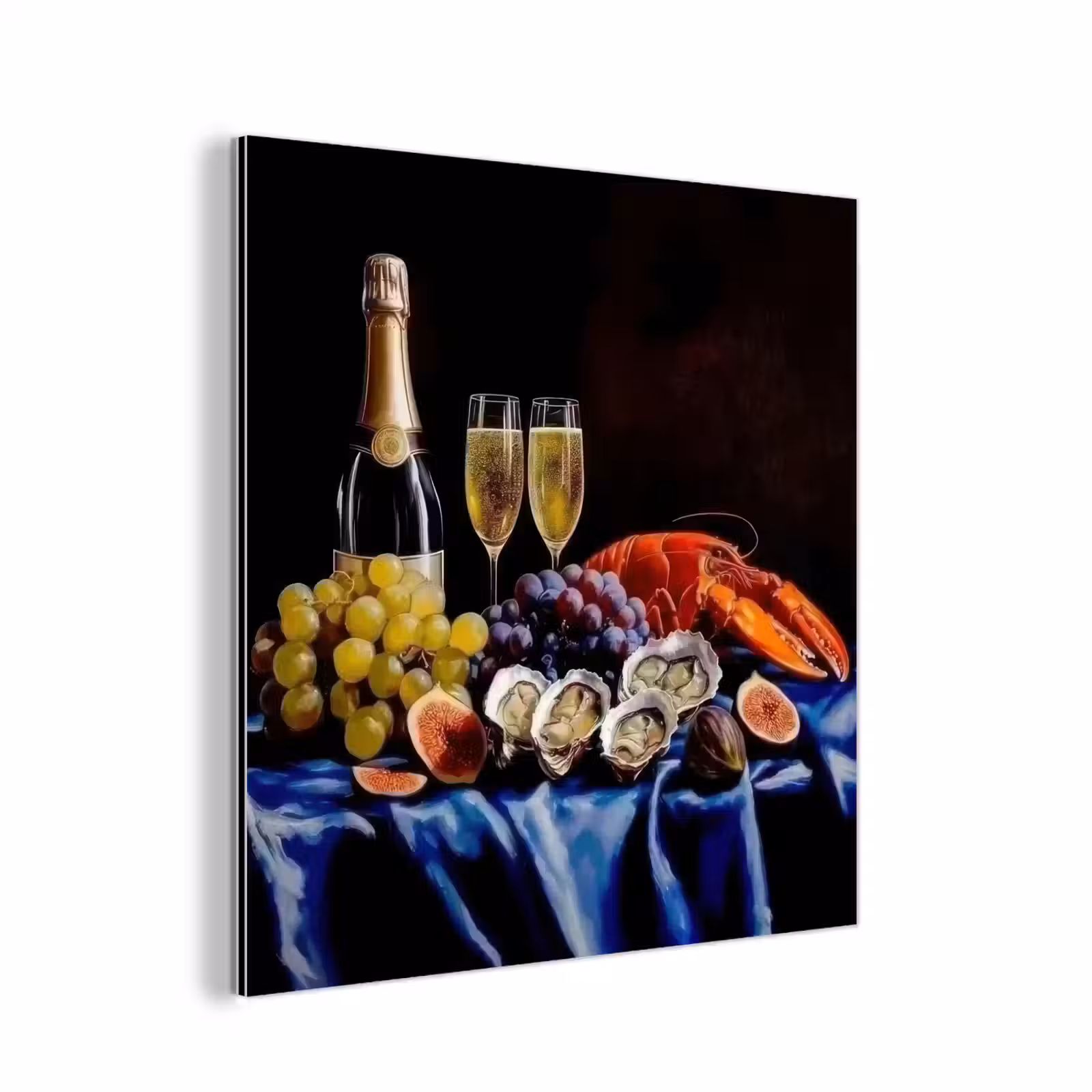 Aluminium schilderij - Champagne - Luxe - Oesters — 1