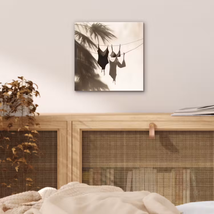 Aluminium schilderij - Badkleding - Palmbomen - Schaduw - Tropisch — 4