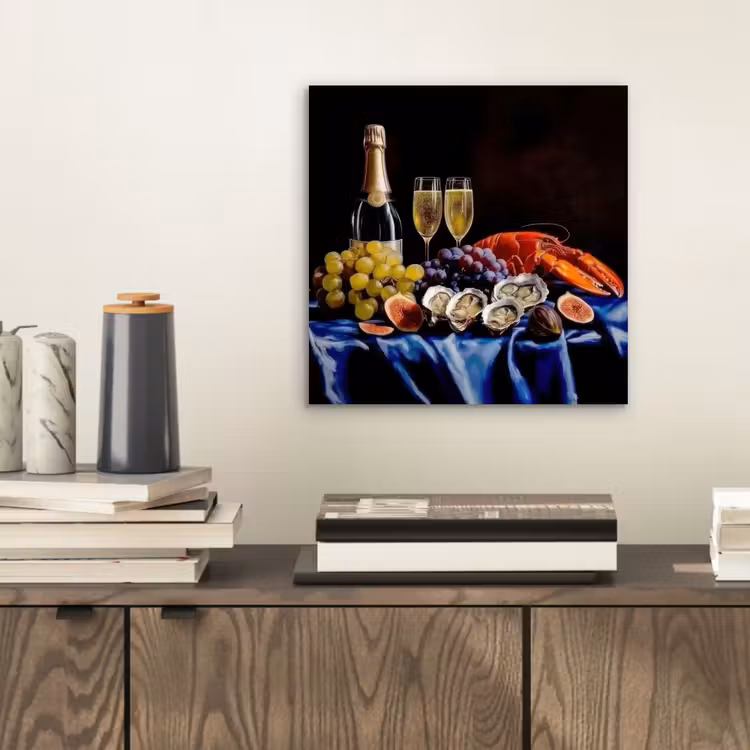 Aluminium schilderij - Champagne - Luxe - Oesters — 2