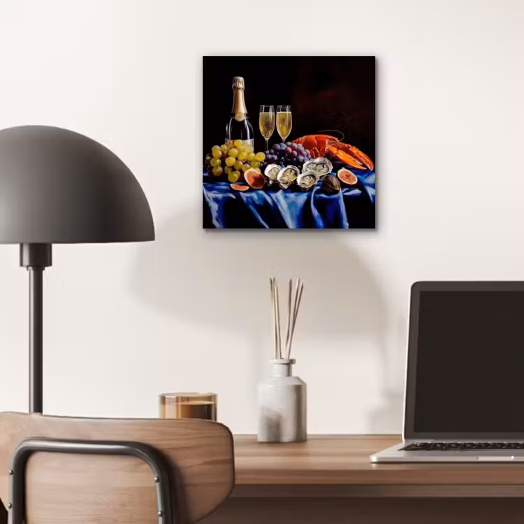 Aluminium schilderij - Champagne - Luxe - Oesters — 6