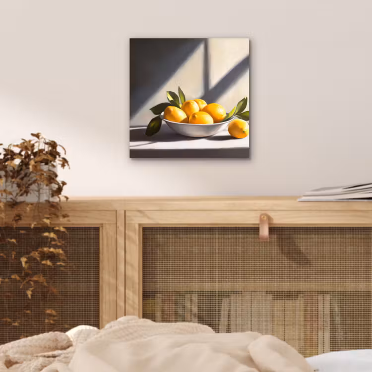 Aluminium schilderij - Citroenen - Stilleven - Geel — 4