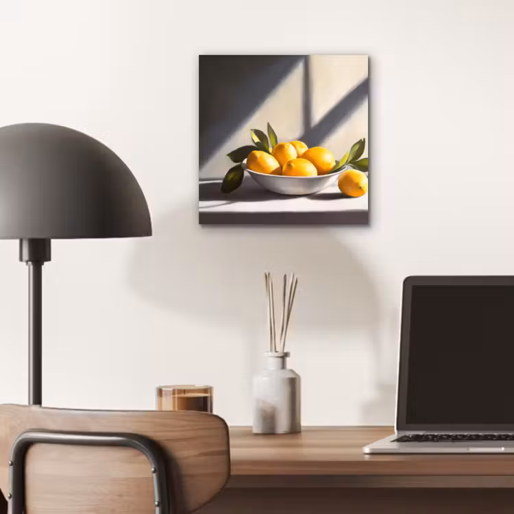 Aluminium schilderij - Citroenen - Stilleven - Geel — 6