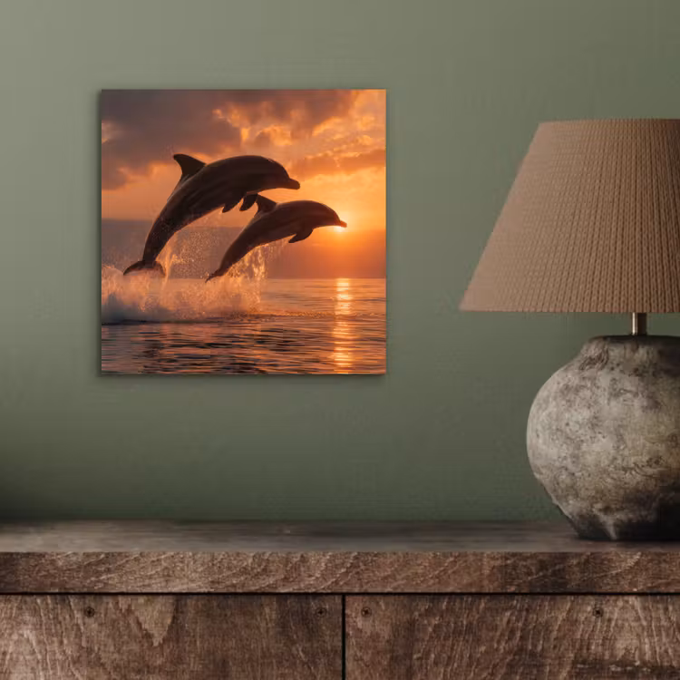 Aluminium schilderij - Dolfijnen - Zee - Realistisch — 3