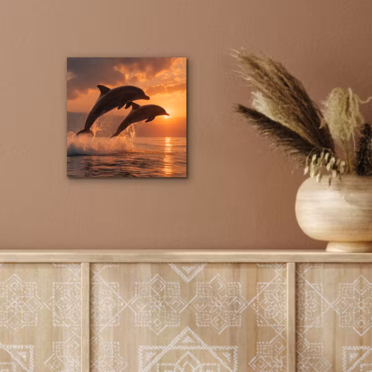 Aluminium schilderij - Dolfijnen - Zee - Realistisch — 5