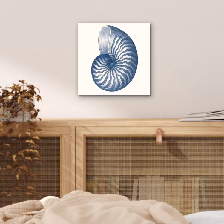 Aluminium schilderij - Blauw - Schelp - Spiraal — 4