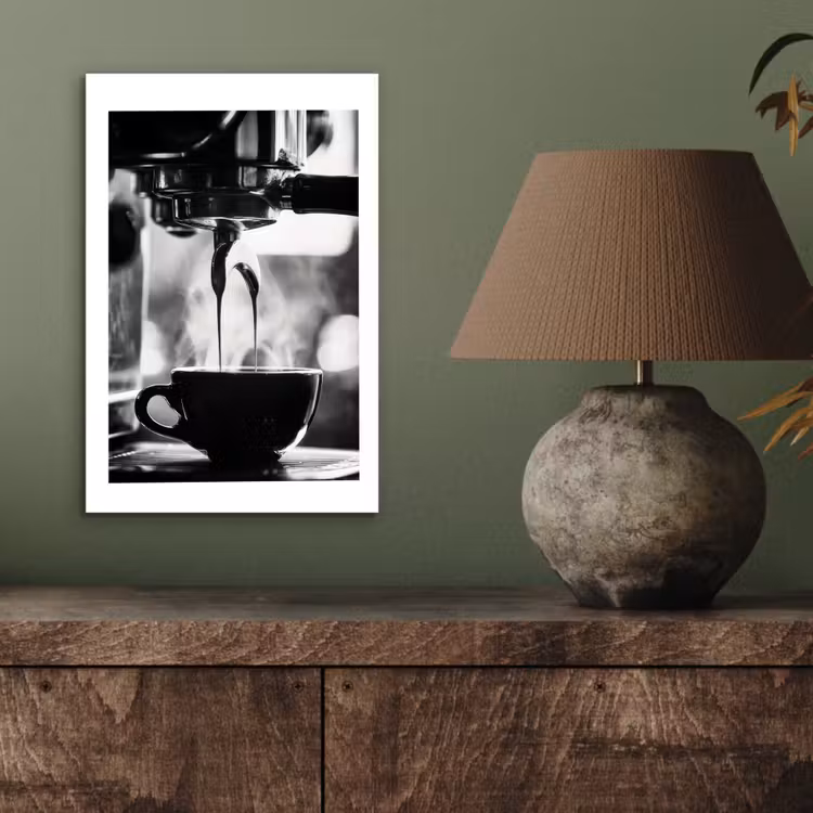 Aluminium schilderij - Coffee - Espresso - Koffiemachine - Kop — 3