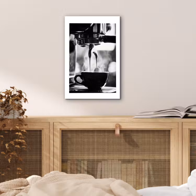 Aluminium schilderij - Coffee - Espresso - Koffiemachine - Kop — 4
