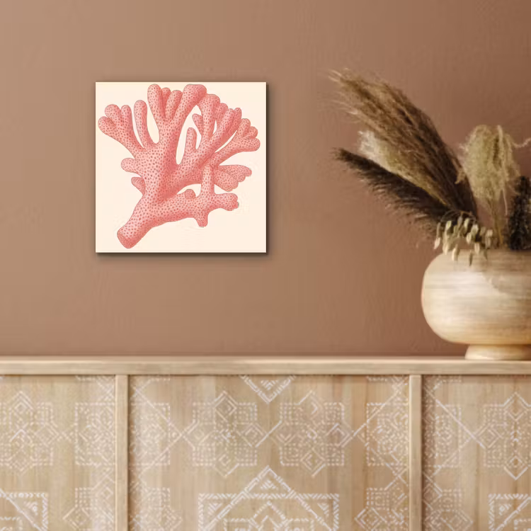 Aluminium schilderij - Koraal - Stipjes - Roze — 5