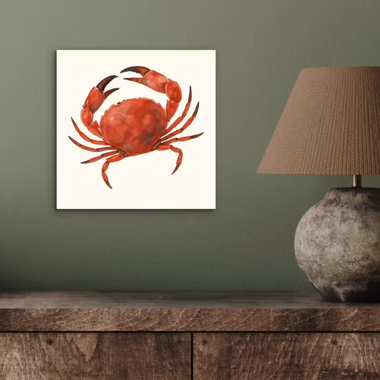 Aluminium schilderij - Krab - Felrood - Poten — 3