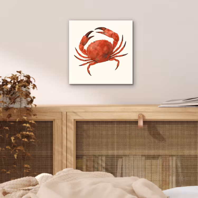 Aluminium schilderij - Krab - Felrood - Poten — 4