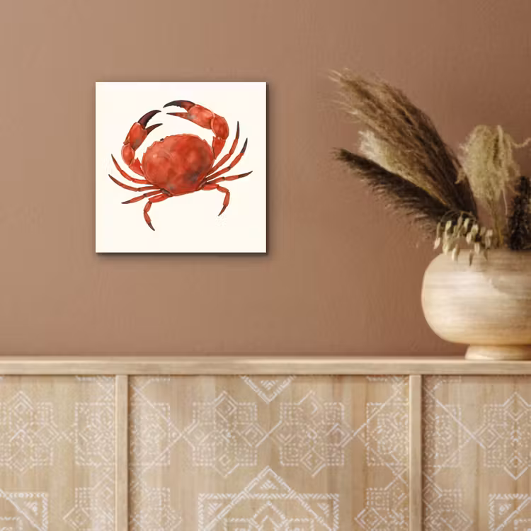 Aluminium schilderij - Krab - Felrood - Poten — 5