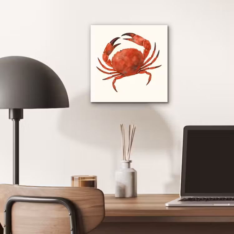 Aluminium schilderij - Krab - Felrood - Poten — 6