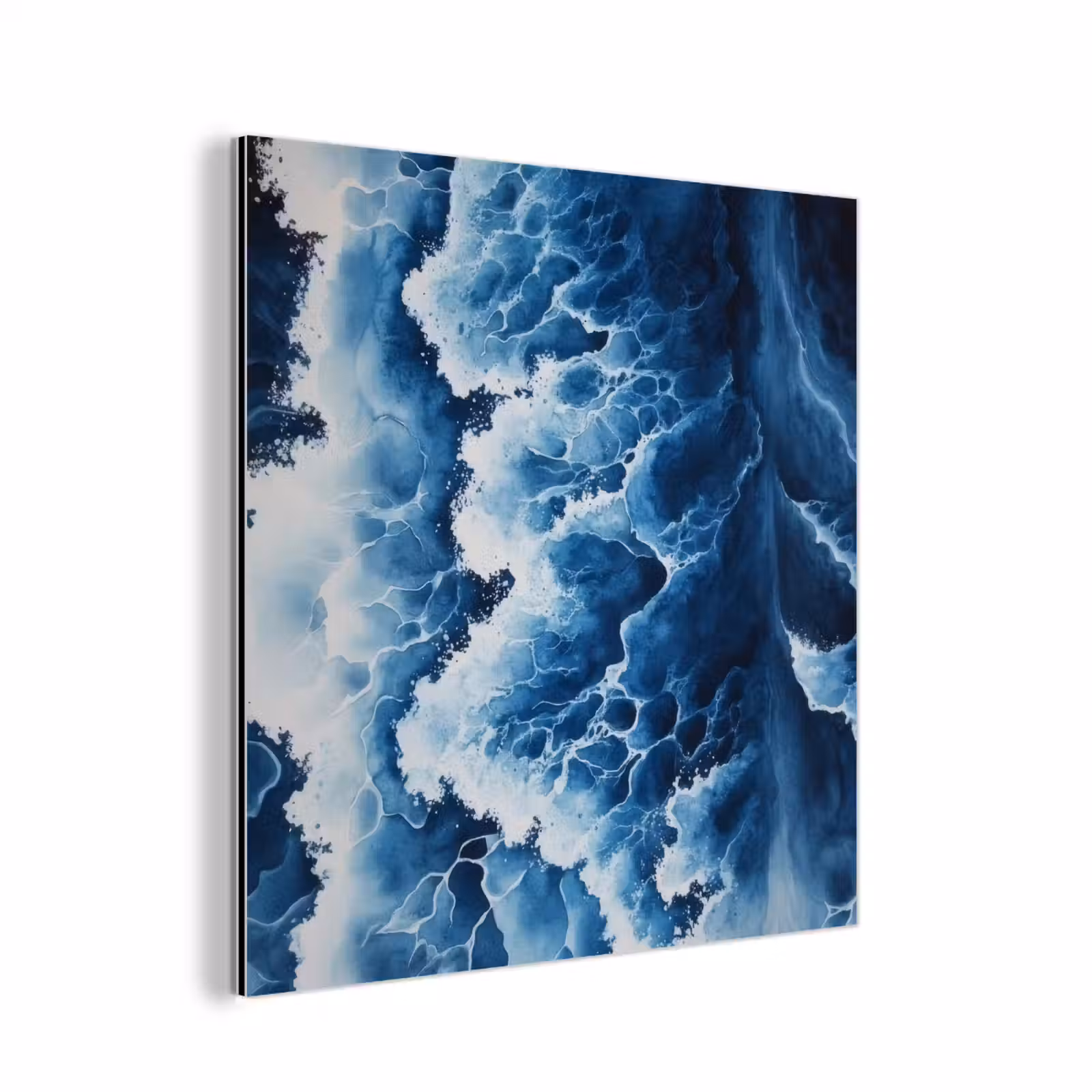 Aluminium schilderij - Golven - Blauw - Schuim — 1