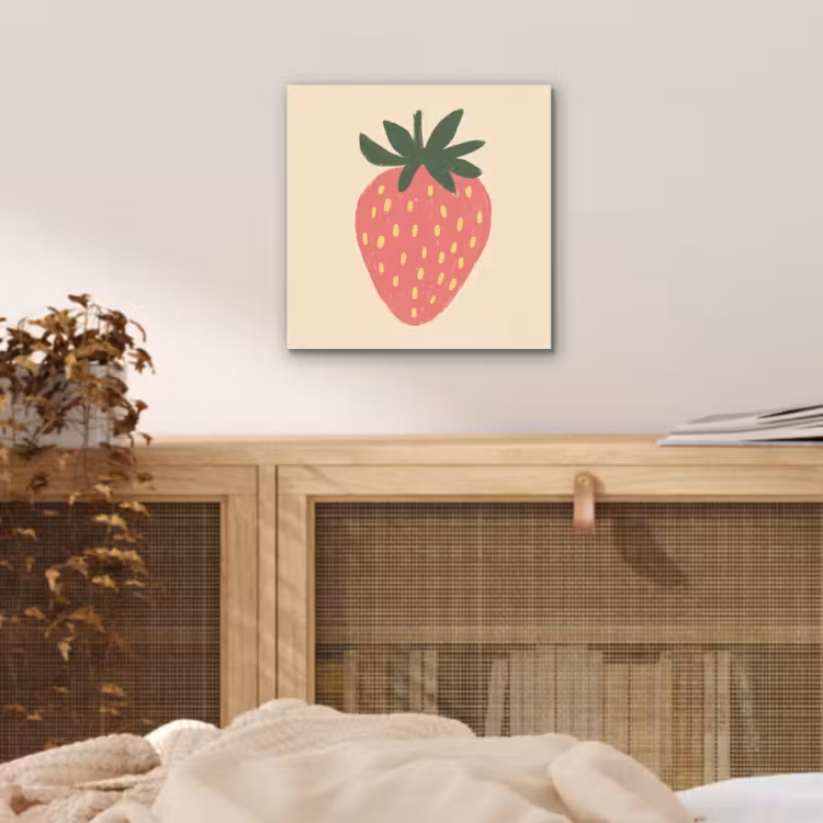 Aluminium schilderij - Aardbei - Minimalistisch - Rood - Fruit — 4