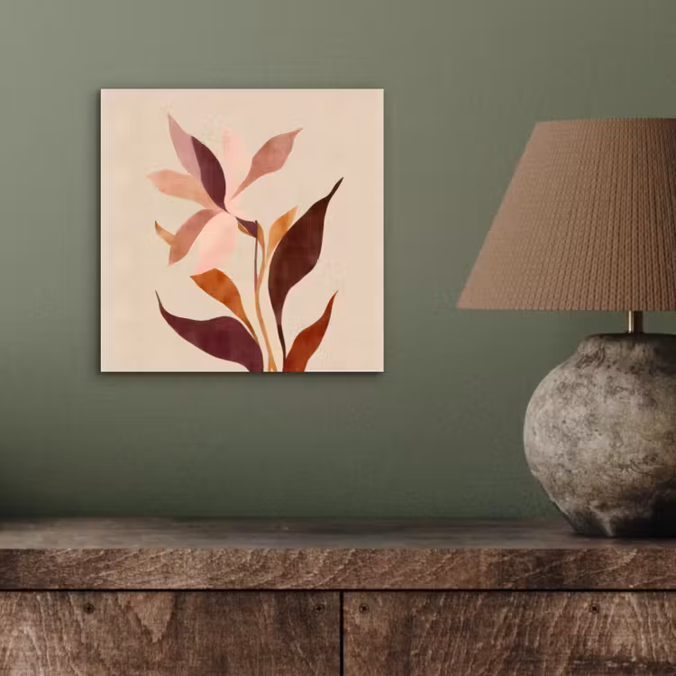 Aluminium schilderij - Bloemen - Blaadjes - Minimalistisch - Roze — 3
