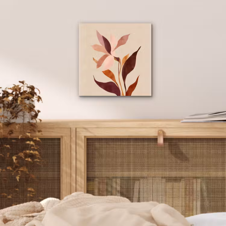 Aluminium schilderij - Bloemen - Blaadjes - Minimalistisch - Roze — 4