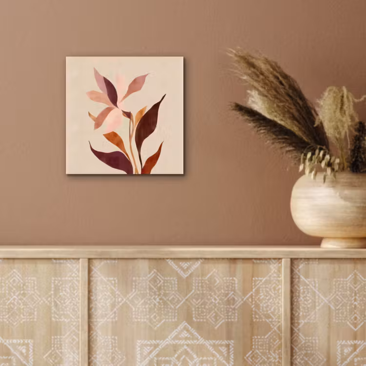 Aluminium schilderij - Bloemen - Blaadjes - Minimalistisch - Roze — 5