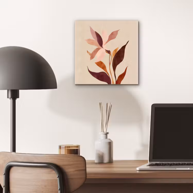 Aluminium schilderij - Bloemen - Blaadjes - Minimalistisch - Roze — 6