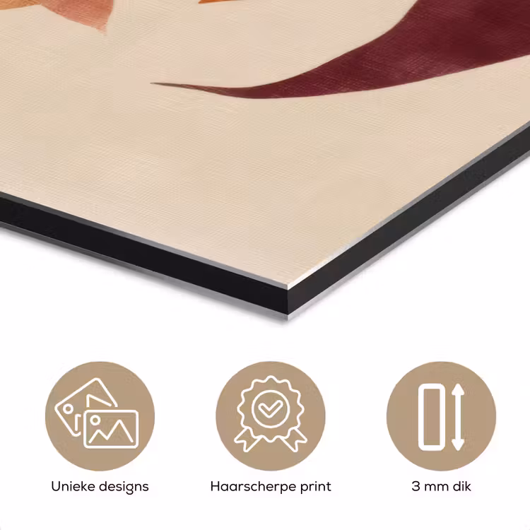 Aluminium schilderij - Bloemen - Blaadjes - Minimalistisch - Roze — 7