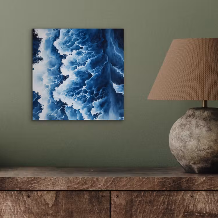 Aluminium schilderij - Golven - Blauw - Schuim — 3