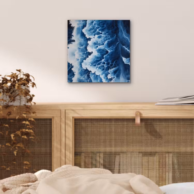Aluminium schilderij - Golven - Blauw - Schuim — 4