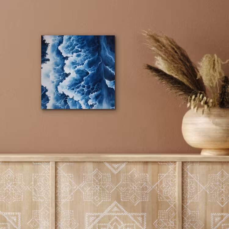 Aluminium schilderij - Golven - Blauw - Schuim — 5