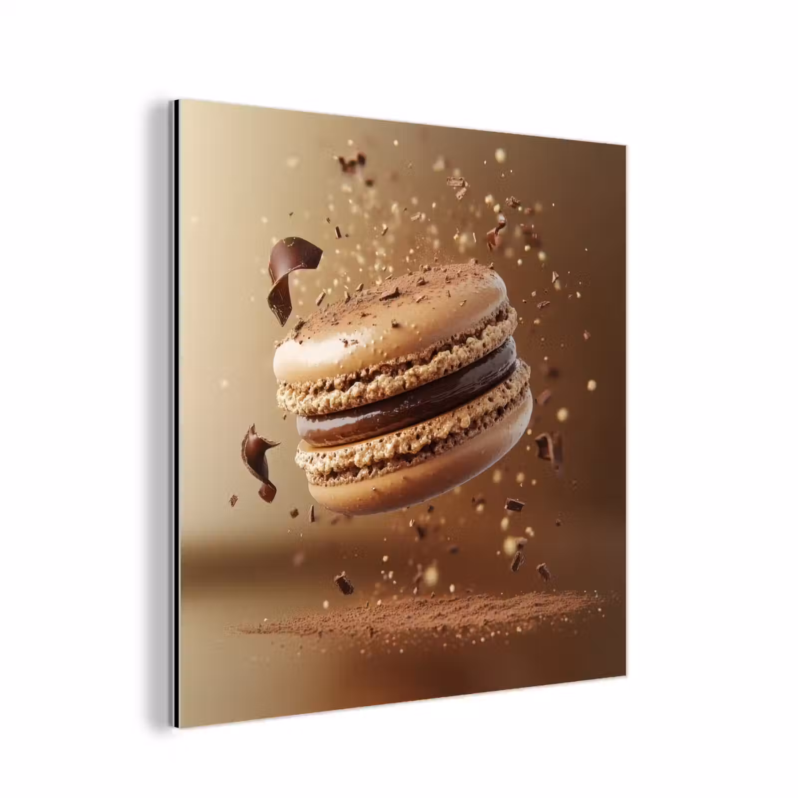 Aluminium schilderij - Chocolade - Macarons - Eten - Snoep — 1