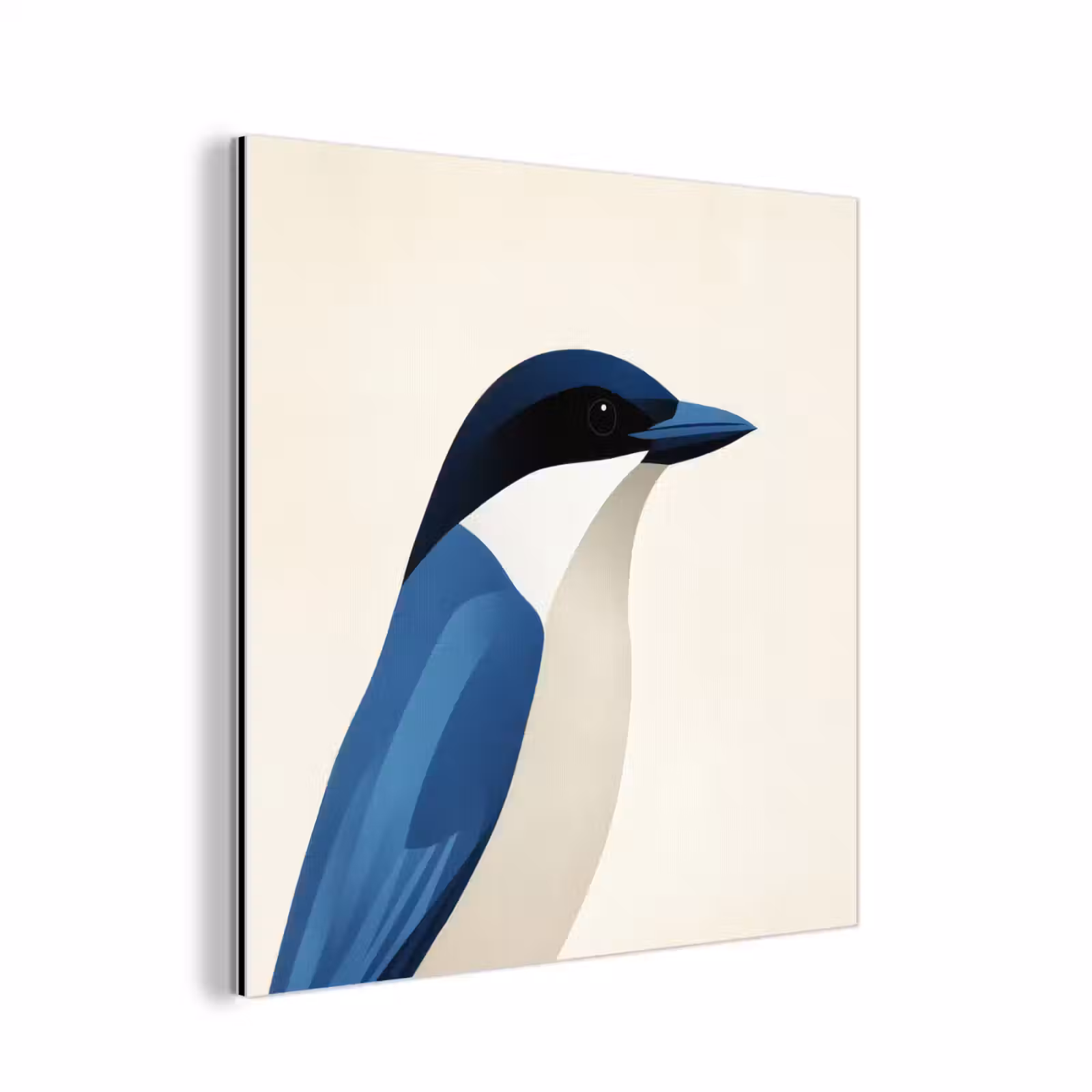 Aluminium schilderij - Illustratie - Blauw - Vogel — 1