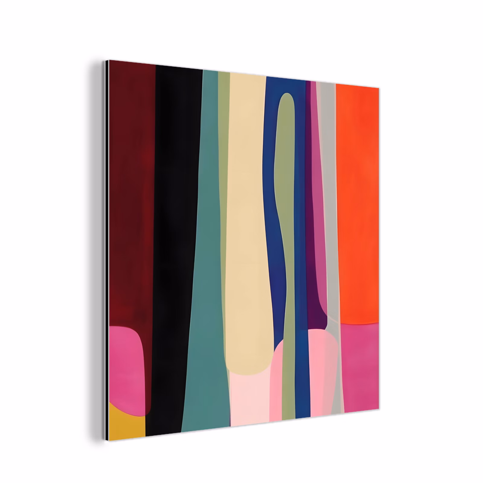 Aluminium schilderij - Kleurbanen - Verticaal - Kleurrijk — 1