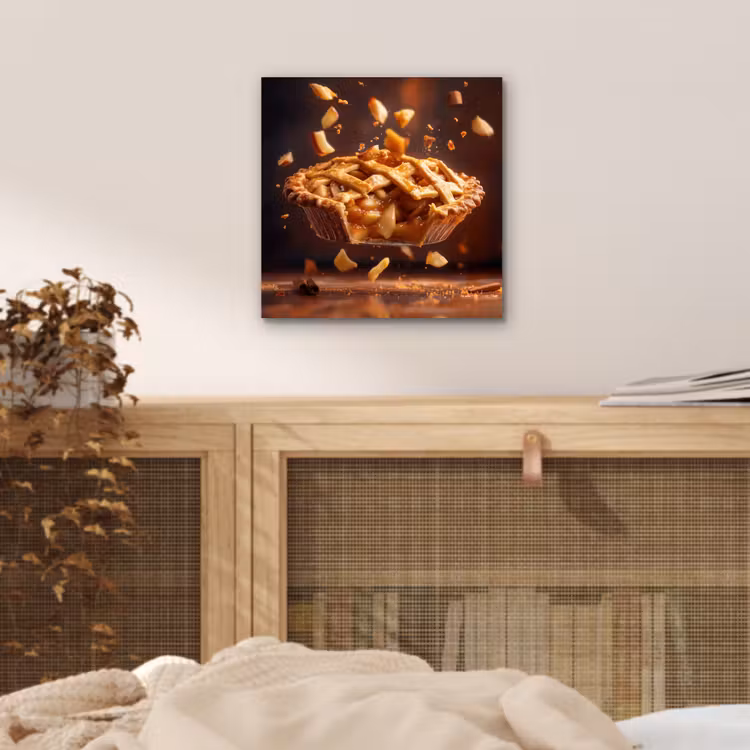 Aluminium schilderij - Appel - Taart - Warm - Eten — 4