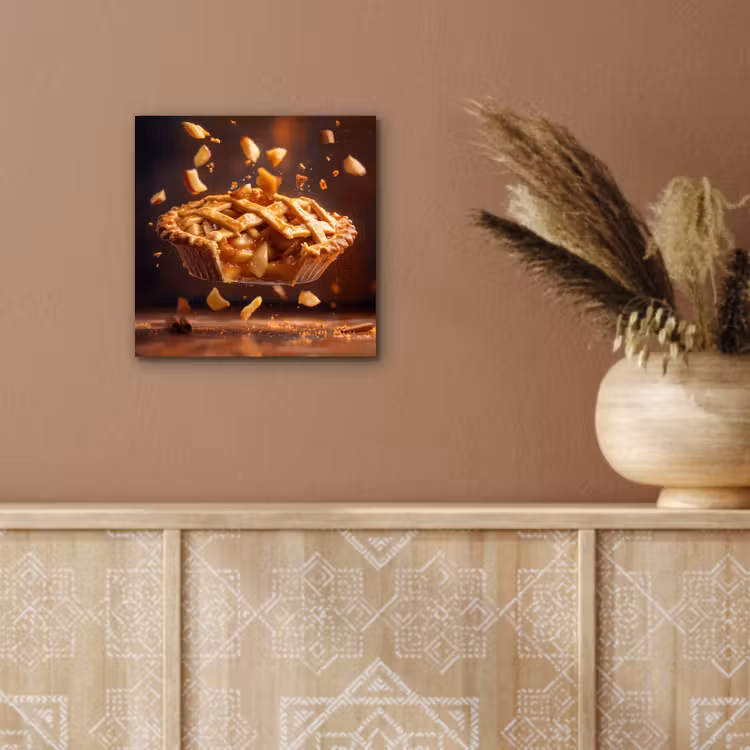 Aluminium schilderij - Appel - Taart - Warm - Eten — 5