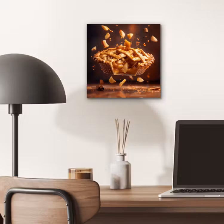 Aluminium schilderij - Appel - Taart - Warm - Eten — 6