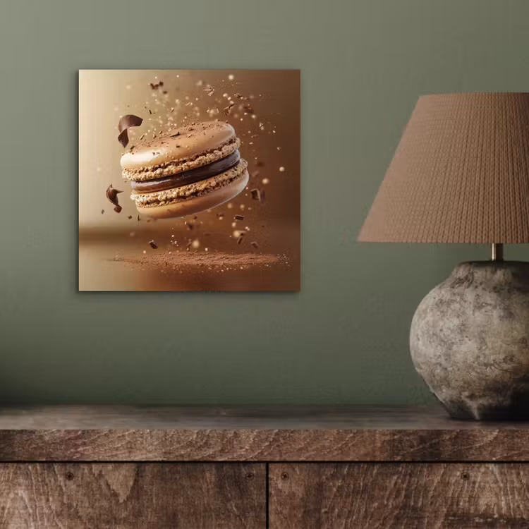 Aluminium schilderij - Chocolade - Macarons - Eten - Snoep — 3