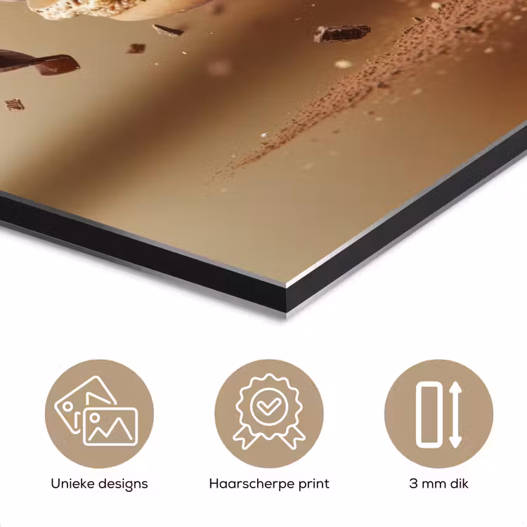 Aluminium schilderij - Chocolade - Macarons - Eten - Snoep — 7