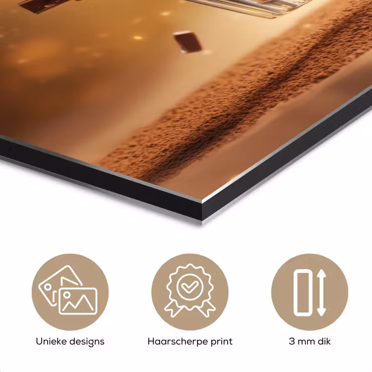 Aluminium schilderij - Dessert - Chocolade - Zoet - Eten — 7