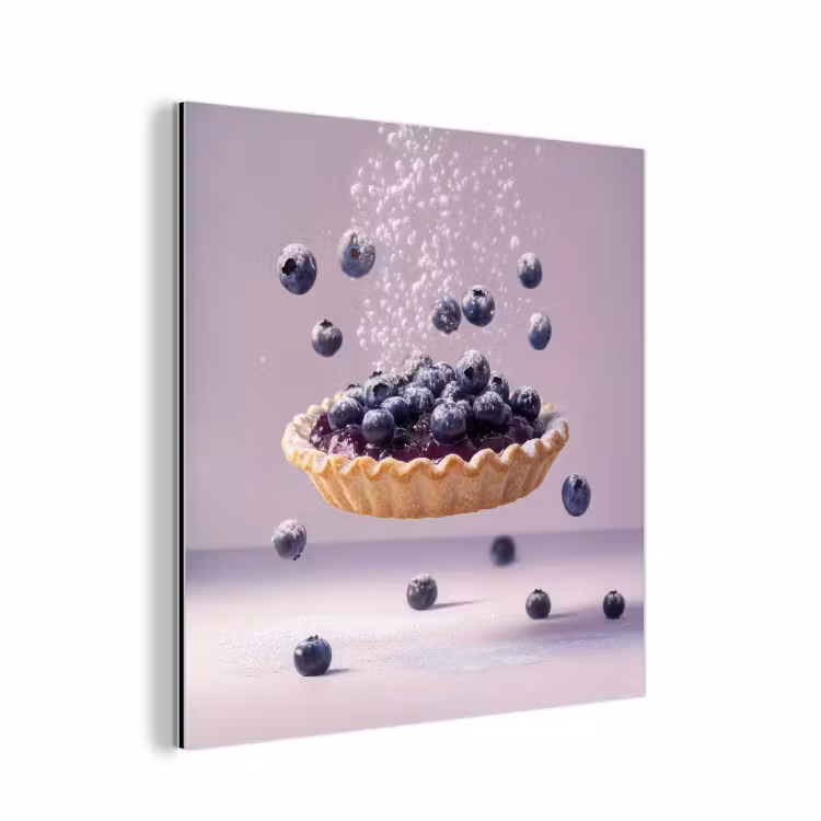Aluminium schilderij - Eten - Taart - Bessen - Blauw — 1