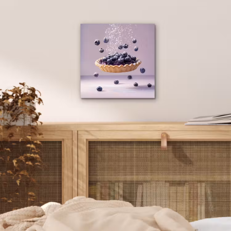 Aluminium schilderij - Eten - Taart - Bessen - Blauw — 4