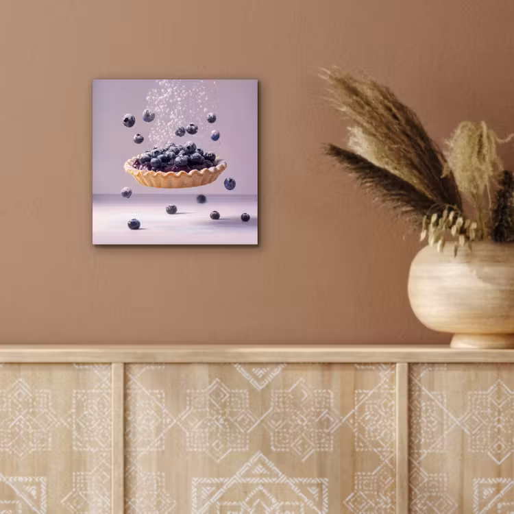 Aluminium schilderij - Eten - Taart - Bessen - Blauw — 5